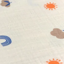 Cape de bain + gant Blossom nature