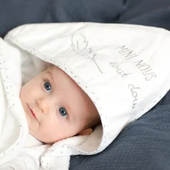 Cape de bain + gant Mini nous tout doux (70 x 70 cm)