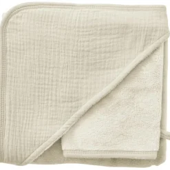 Cape de bain bambou + gant Mousse de lait (70 x 70 cm)