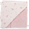 Cape de bain bambou + gant Lovely blossom (70 x 70 cm)