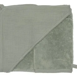 Cape de bain bambou + gant Vert de gris (70 x 70 cm)