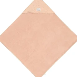 Cape de bain en mousseline-terry Pois rose-pêche