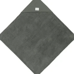 Cape de bain en mousseline-terry vert pétrole