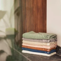 Cape de bain en éponge Ash green vert (75 x 75 cm)