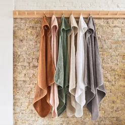 Cape de bain en éponge de coton Caramel (75 x 75 cm)