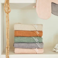 Cape de bain en éponge de coton Caramel (75 x 75 cm)