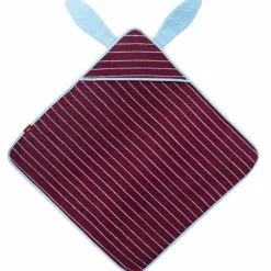 Cape de bain Lapin Bordeaux (75 x 75 cm)