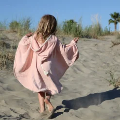 Cape de bain lapin poudré personnalisable (0-5 ans)