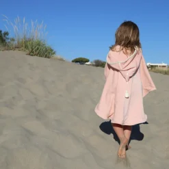 Cape de bain lapin poudré personnalisable (0-5 ans)