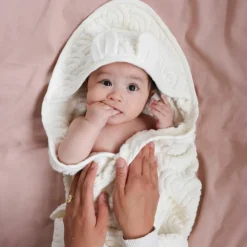 Cape de bain ours écrue (80 x 80 cm)