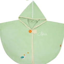 Cape de bain tortue menthalo personnalisable (0-5 ans)