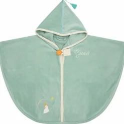 Cape de bain vert pingouin personnalisable (0-5 ans)