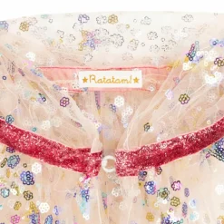 Cape de fée brodée multicolore (4-10 ans)