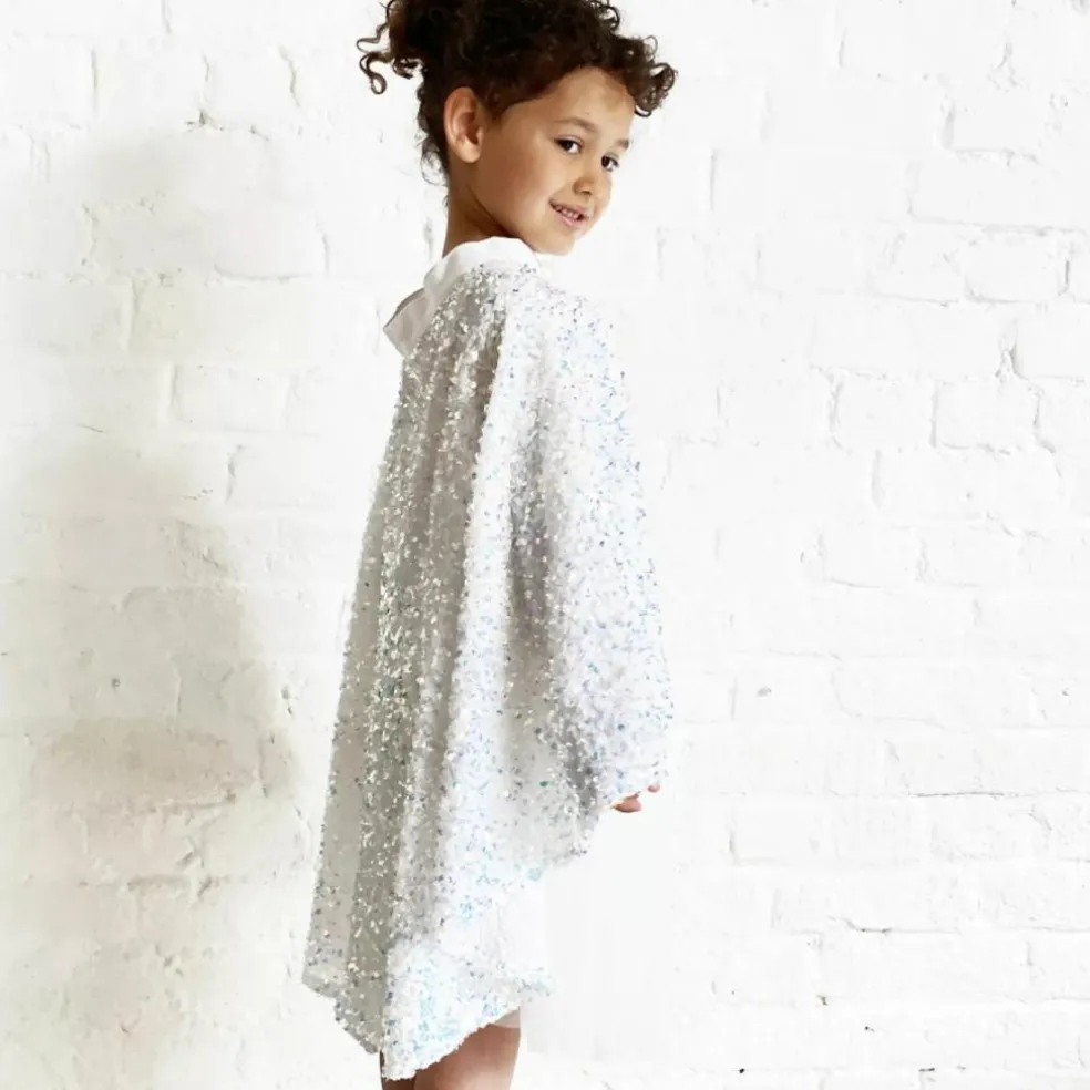 Cape Snowhite Blanc Holographique (4-12 ans)