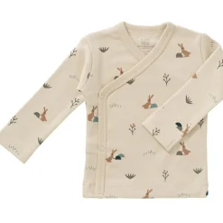 Cardigan croisé en coton bio Rabbit sandshell (6-12 mois : 67 à 74 cm)