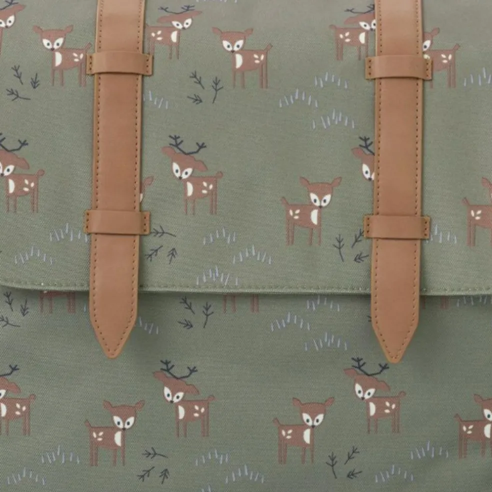 Cartable A4 maternelle Faon olive