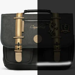 Cartable A4 maternelle Grey Badges (35 cm)