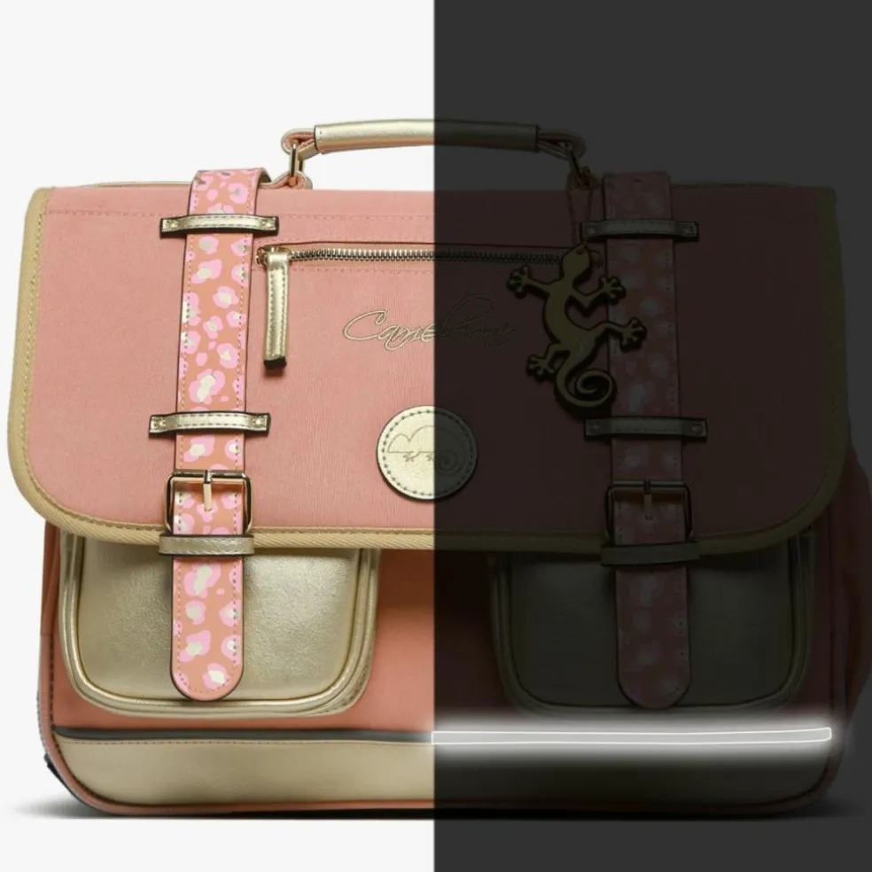 Cartable A4 primaire Pink Gold Leopard (38 cm)