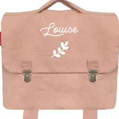 Cartable maternelle 33 cm rose poudré (personnalisable)