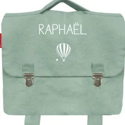 Cartable maternelle 33 cm vert amande (personnalisable)