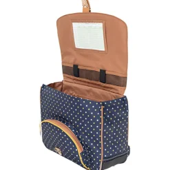Cartable maternelle Les Fantaisies Faustine bleu-moutarde (35 cm)