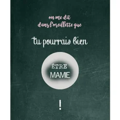Carte à gratter Annonce de grossesse Chalkboard Mamie (8 x 10 cm)