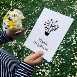 Carte à planter A5 Merci Maîtresse