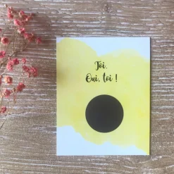 Carte annonce de grossesse à gratter papa Toi, oui, toi ! (8 x 10 cm)