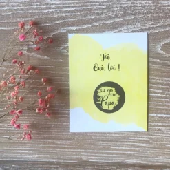 Carte annonce de grossesse à gratter papa Toi, oui, toi ! (8 x 10 cm)