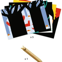 Cartes à gratter pour les petits Animaux à découvrir