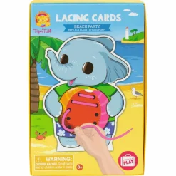 Cartes à lacer fête de la plage