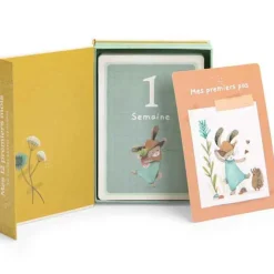 Cartes étapes Mes 12 premiers mois Trois petits lapins (30 cartes)