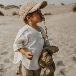 Casquette Love enfant beige