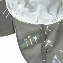 Casquette protège nuque anti-UV Palmiers olive foncé (19-36 mois)