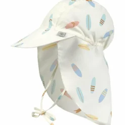 Casquette protège nuque anti-UV Planches de surf écru (03-06 mois)