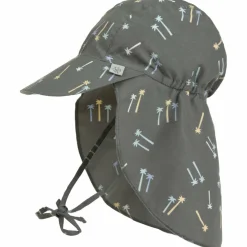 Casquette protège nuque anti-UV Palmiers olive foncé (07-18 mois)