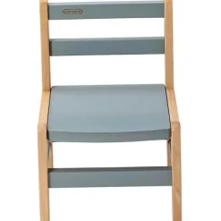 Chaise basse en bois Louise hybride bleu gris