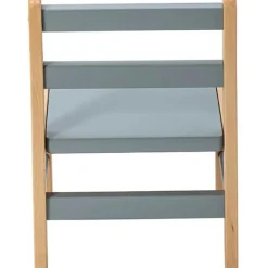 Chaise basse en bois Louise hybride bleu gris