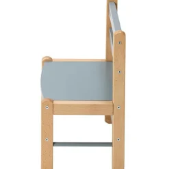 Chaise basse en bois Louise hybride bleu gris