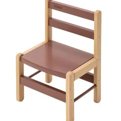 Chaise basse en bois Louise hybride vieux rose