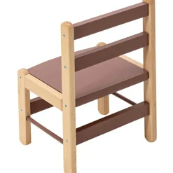 Chaise basse en bois Louise hybride vieux rose