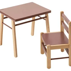 Chaise basse en bois Louise hybride vieux rose