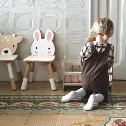 Chaise enfant lapin en bois