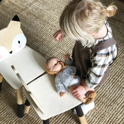Chaise enfant renard en bois