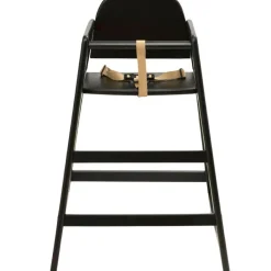 Chaise haute empilable en bois Emma Noir