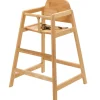 Chaise haute empilable en bois Emma Naturel
