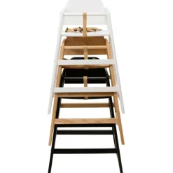 Chaise haute empilable en bois Emma Naturel