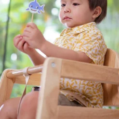 Chaise haute empilable en bois Emma Naturel