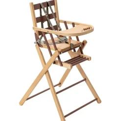 Chaise haute extra pliante Sarah hybride vieux rose