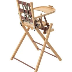 Chaise haute extra pliante Sarah hybride vieux rose